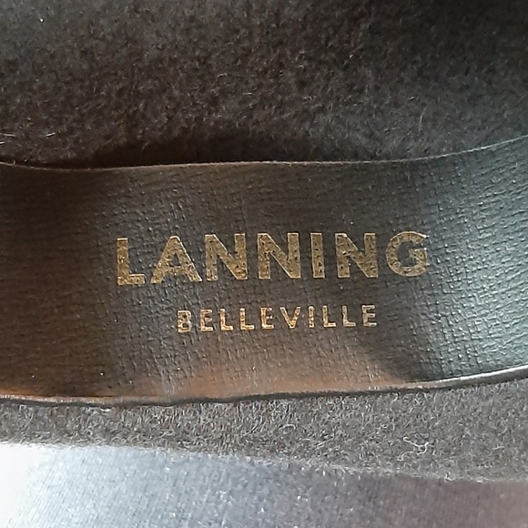 🪶 Vintage Lanning Black Western Cowboy Hat Size 7 - Picture 3 of 4